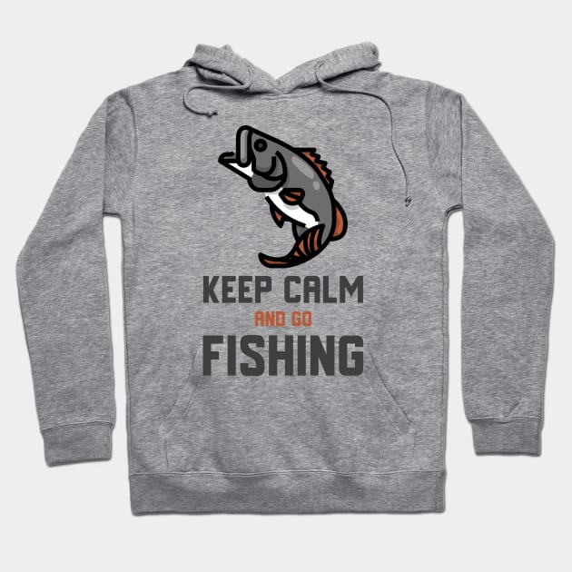 Keep Calm And Go Fishing Hoodie by Jitesh Kundra